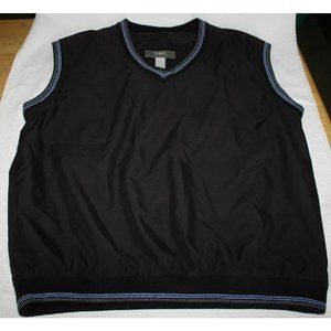 Haggar Golf Vest  Active Pull Over Windbreaker Men's Sz Large  Thick Pullover